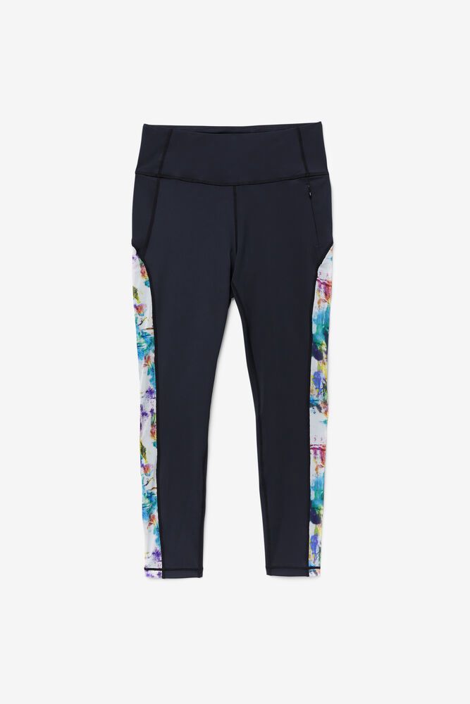 Fila Legging Womens Black - Forza Contrast 7/8s - Philippines 6047981-TL